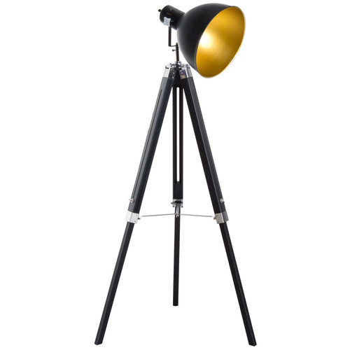 Retro tripod floor lamp wooden - retro,