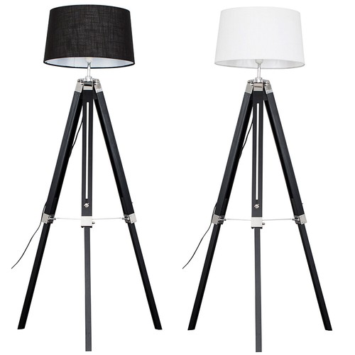 Wooden tripod floor - lamp, tall
