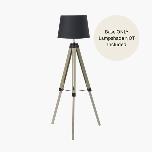 Wooden floor lamp with - floor,