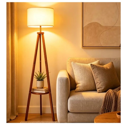 Wooden tripod floor lamp - floor,