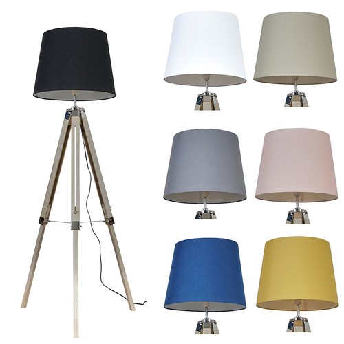 Modern wooden tripod floor - modern,