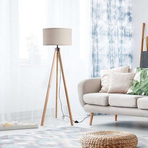 Standing lamp wooden floor - lamp,