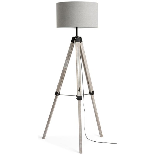 Tripod floor lamp grey wooden - lamp,