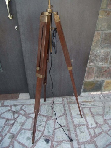 Vintage floor lamp brown - vintage,