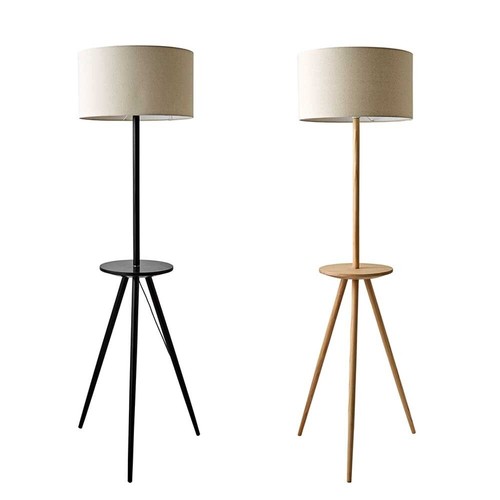 Wooden tripod floor lamp side - wooden,
